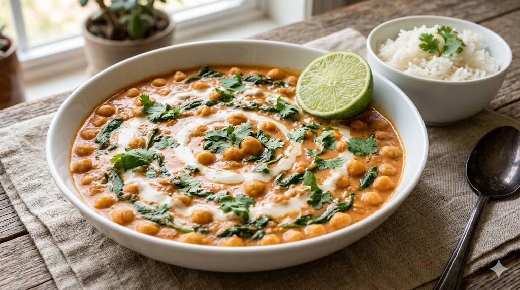 Chickpea Spinach Coconut Curry