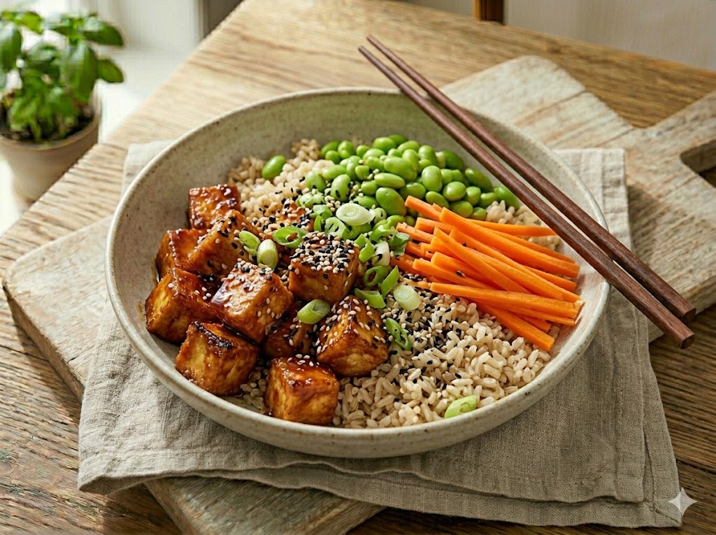 Sesame Ginger Tofu Bowls