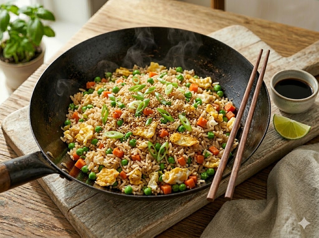 Vegetable Fried Rice with Eggs